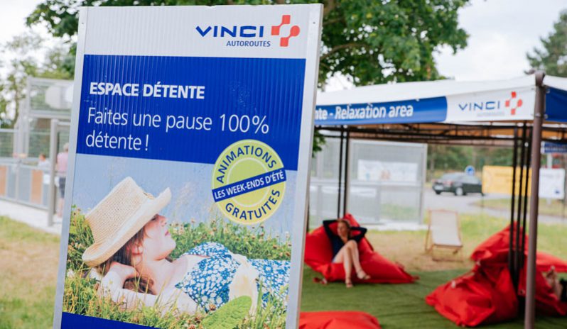 La RFE met en place une opération de Trip Marketing pour les usagers des autoroutes Vinci en organisant des espaces détente sur les aires de repos