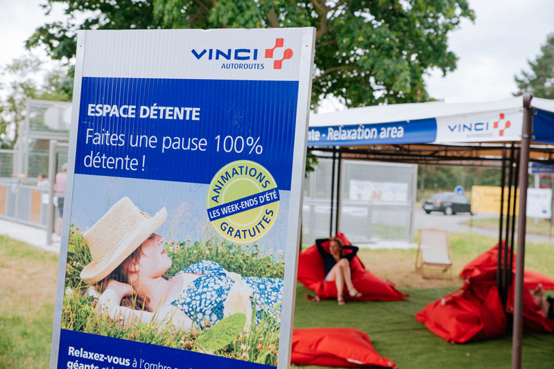 La RFE met en place une opération de Trip Marketing pour les usagers des autoroutes Vinci en organisant des espaces détente sur les aires de repos